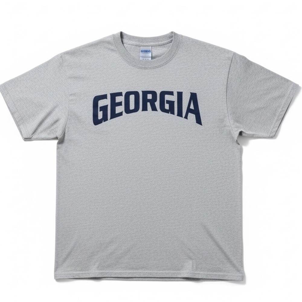 Georgia Bulldogs Graphic Tee Grey Short Sleeve Men's L Unisex Collegiate
